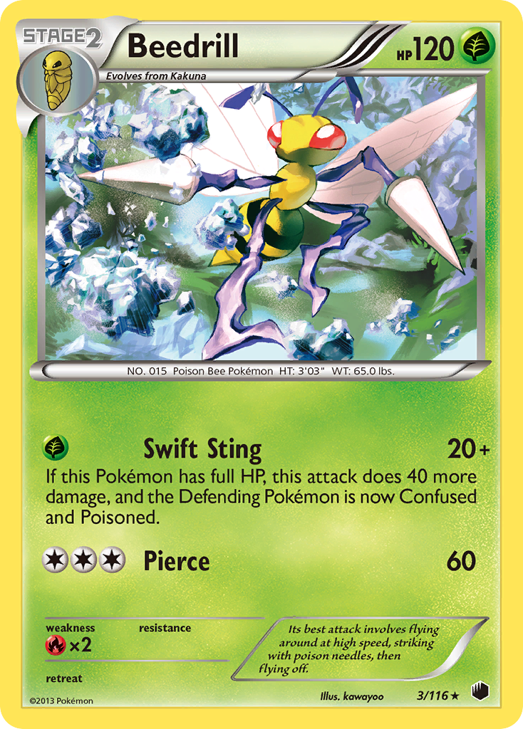 Beedrill (3/116) [Black & White: Plasma Freeze] | Jomio and Rueliete's Cards and Comics