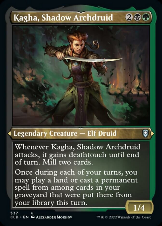 Kagha, Shadow Archdruid (Foil Etched) [Commander Legends: Battle for Baldur's Gate] | Jomio and Rueliete's Cards and Comics