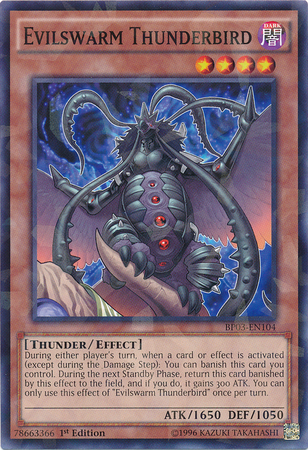 Evilswarm Thunderbird (Shatterfoil) [BP03-EN104] Common | Jomio and Rueliete's Cards and Comics