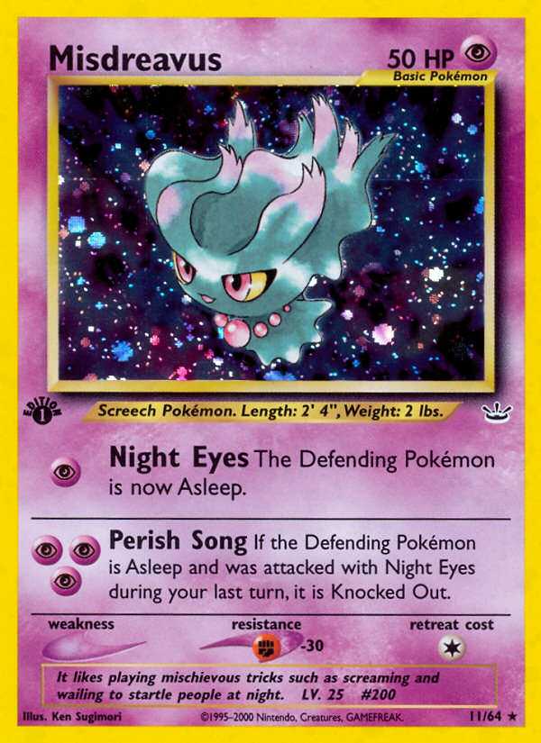 Misdreavus (11/64) [Neo Revelation 1st Edition] | Jomio and Rueliete's Cards and Comics