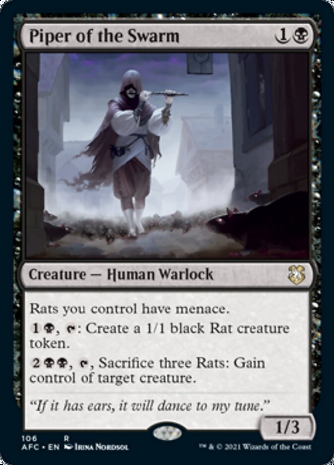 Piper of the Swarm [Dungeons & Dragons: Adventures in the Forgotten Realms Commander] | Jomio and Rueliete's Cards and Comics