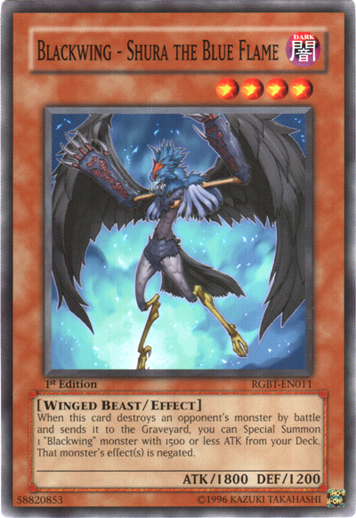 Blackwing - Shura the Blue Flame [RGBT-EN011] Common | Jomio and Rueliete's Cards and Comics