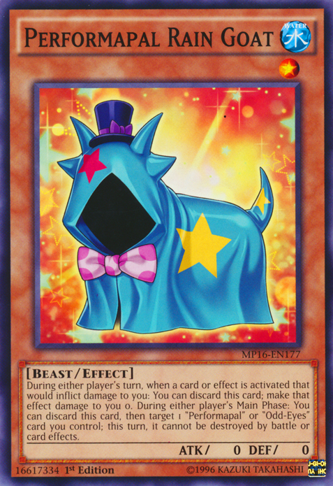 Performapal Rain Goat [MP16-EN177] Common | Jomio and Rueliete's Cards and Comics