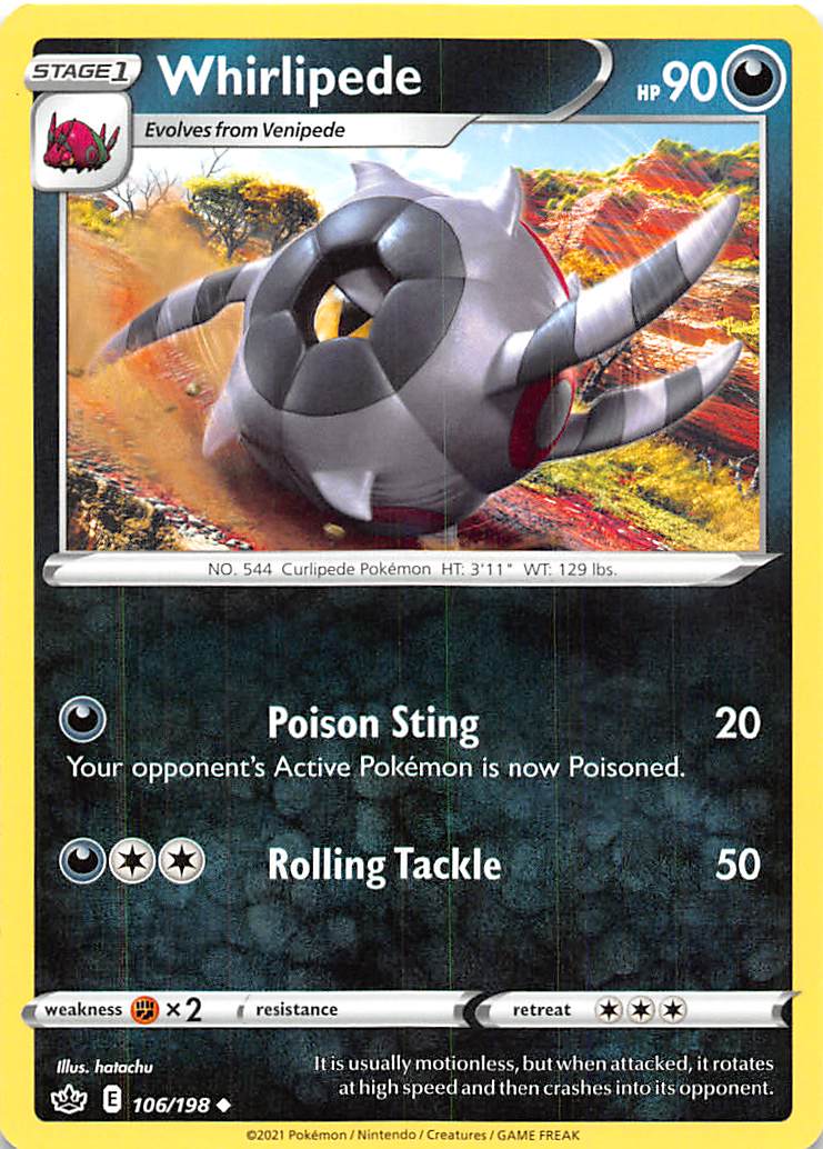 Whirlipede (106/198) [Sword & Shield: Chilling Reign] | Jomio and Rueliete's Cards and Comics