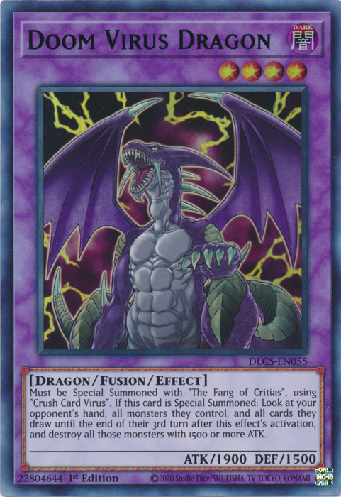 Doom Virus Dragon (Blue) [DLCS-EN055] Ultra Rare | Jomio and Rueliete's Cards and Comics