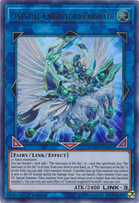Celestial Knightlord Parshath [DUOV-EN002] Ultra Rare | Jomio and Rueliete's Cards and Comics