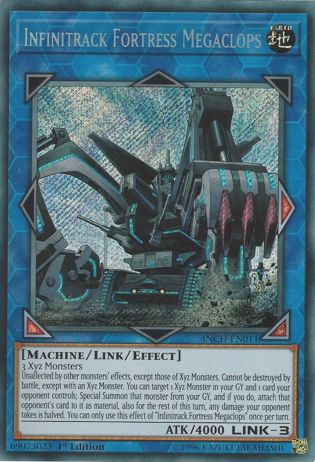 Infinitrack Fortress Megaclops [INCH-EN011] Secret Rare | Jomio and Rueliete's Cards and Comics