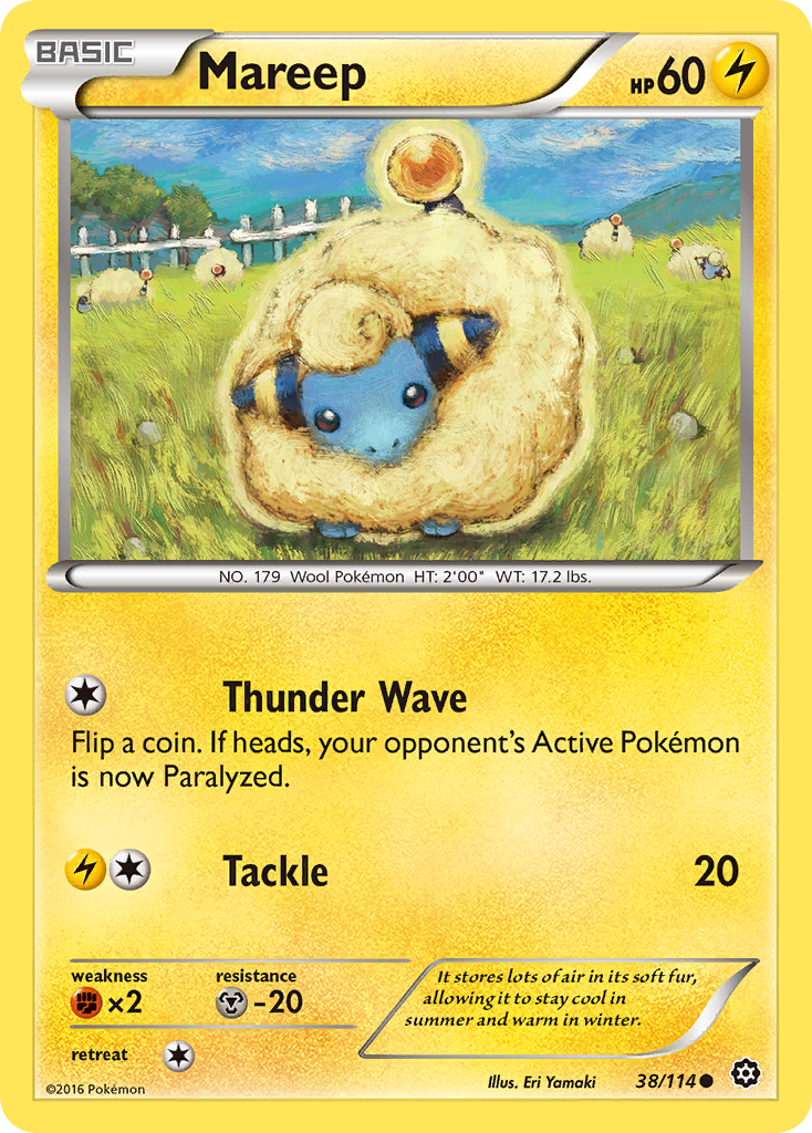 Mareep (38/114) [XY: Steam Siege] | Jomio and Rueliete's Cards and Comics