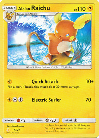 Alolan Raichu (17/30) [Sun & Moon: Trainer Kit - Alolan Raichu] | Jomio and Rueliete's Cards and Comics
