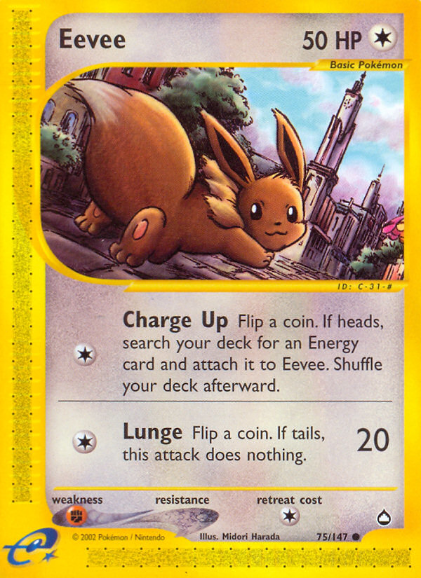 Eevee (75/147) [Aquapolis] | Jomio and Rueliete's Cards and Comics