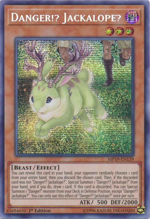 Danger!? Jackalope? [MP19-EN139] Prismatic Secret Rare | Jomio and Rueliete's Cards and Comics