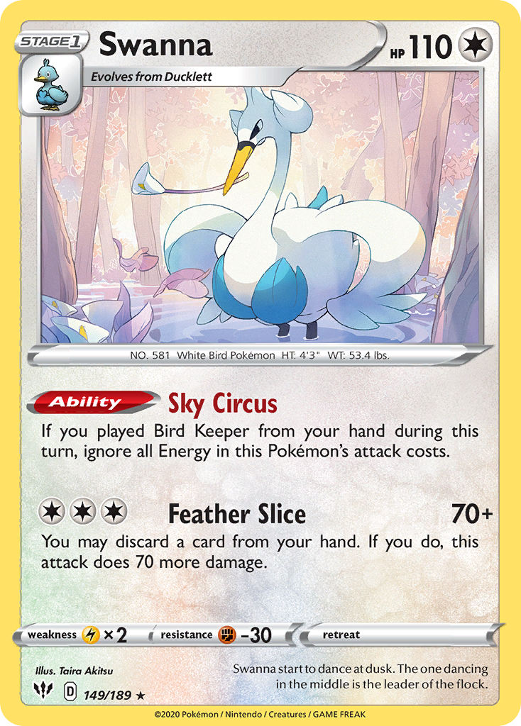 Swanna (149/189) [Sword & Shield: Darkness Ablaze] | Jomio and Rueliete's Cards and Comics