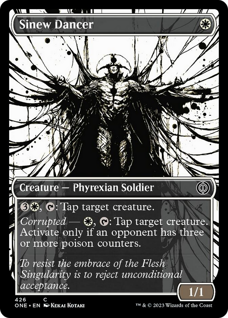 Sinew Dancer (Showcase Ichor Step-and-Compleat Foil) [Phyrexia: All Will Be One] | Jomio and Rueliete's Cards and Comics