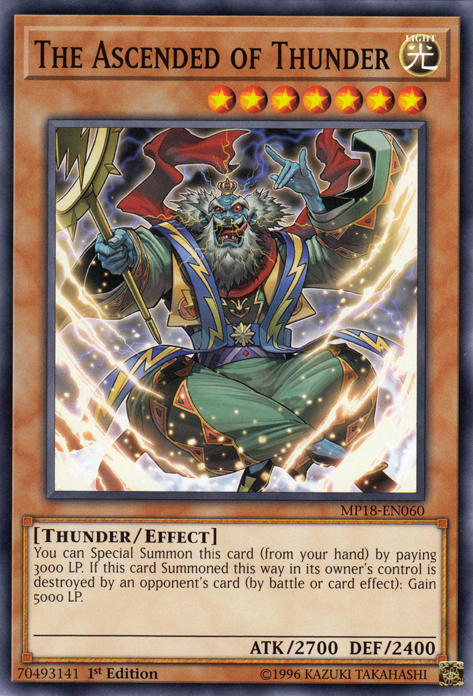 The Ascended of Thunder [MP18-EN060] Short Print | Jomio and Rueliete's Cards and Comics
