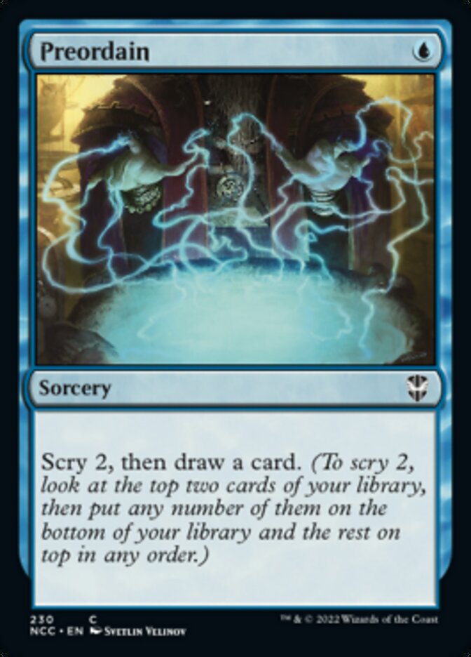 Preordain [Streets of New Capenna Commander] | Jomio and Rueliete's Cards and Comics