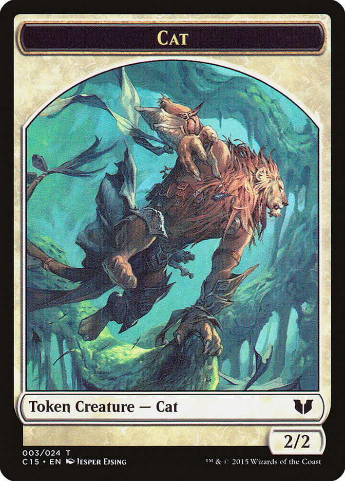 Cat // Zombie Double-Sided Token [Commander 2015 Tokens] | Jomio and Rueliete's Cards and Comics