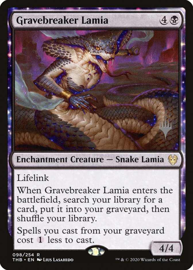 Gravebreaker Lamia (Promo Pack) [Theros Beyond Death Promos] | Jomio and Rueliete's Cards and Comics