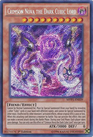 Crimson Nova the Dark Cubic Lord [MVP1-ENS39] Secret Rare | Jomio and Rueliete's Cards and Comics