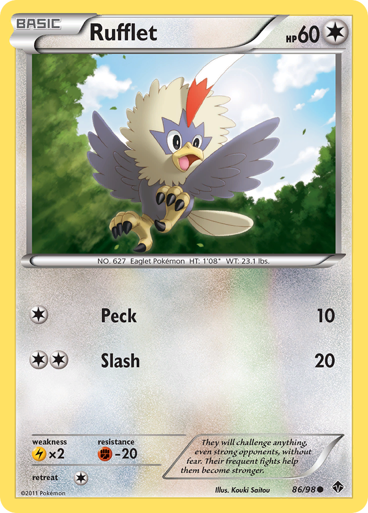 Rufflet (86/98) [Black & White: Emerging Powers] | Jomio and Rueliete's Cards and Comics