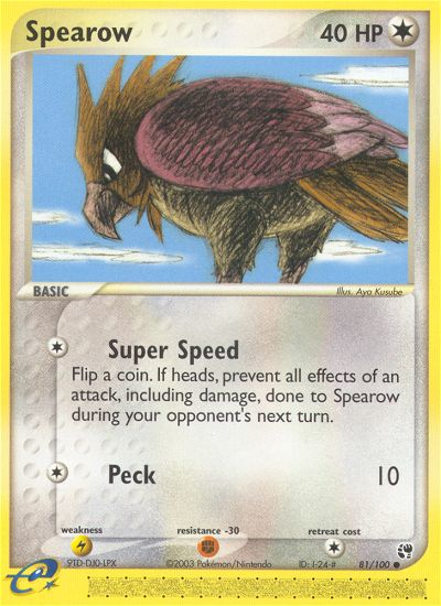 Spearow (81/100) [EX: Sandstorm] | Jomio and Rueliete's Cards and Comics