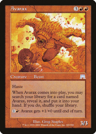 Avarax [Onslaught] | Jomio and Rueliete's Cards and Comics