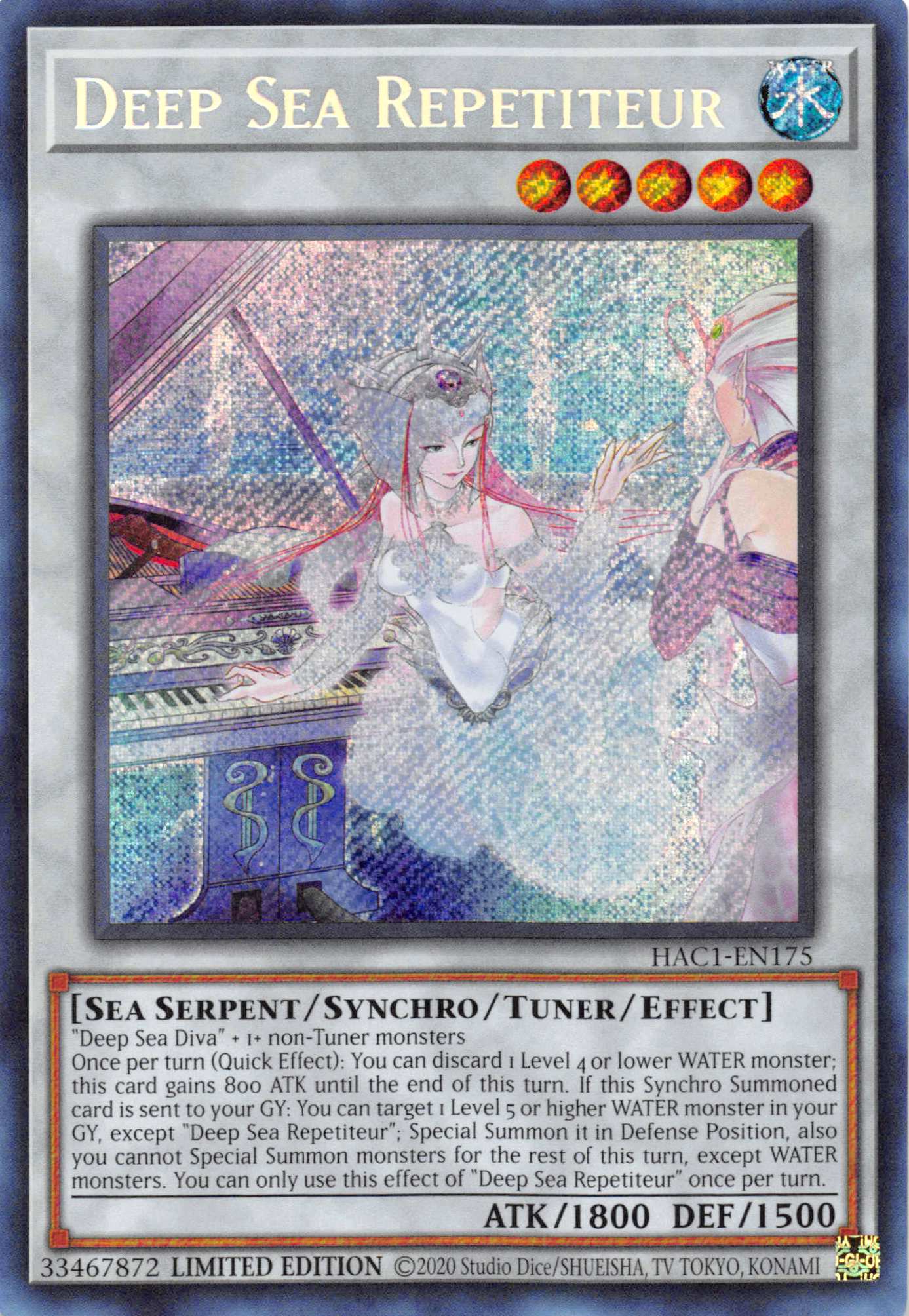 Deep Sea Repetiteur [HAC1-EN175] Secret Rare | Jomio and Rueliete's Cards and Comics
