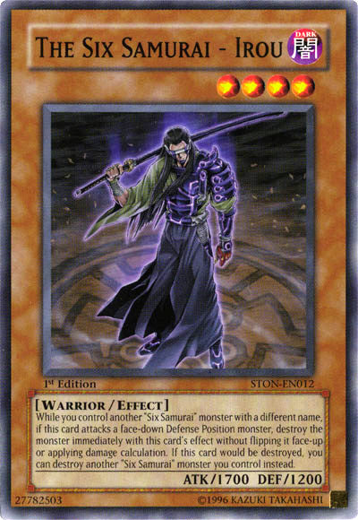 The Six Samurai - Irou [STON-EN012] Common | Jomio and Rueliete's Cards and Comics