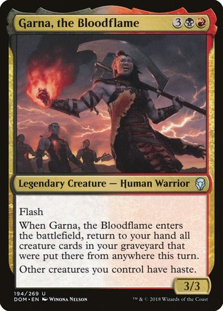 Garna, the Bloodflame [Dominaria] | Jomio and Rueliete's Cards and Comics