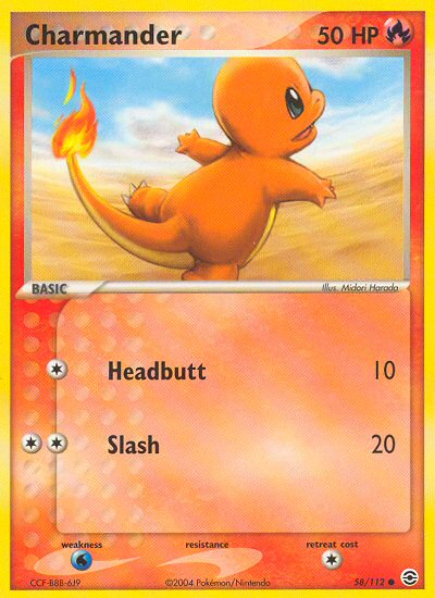 Charmander (58/112) [EX: FireRed & LeafGreen] | Jomio and Rueliete's Cards and Comics