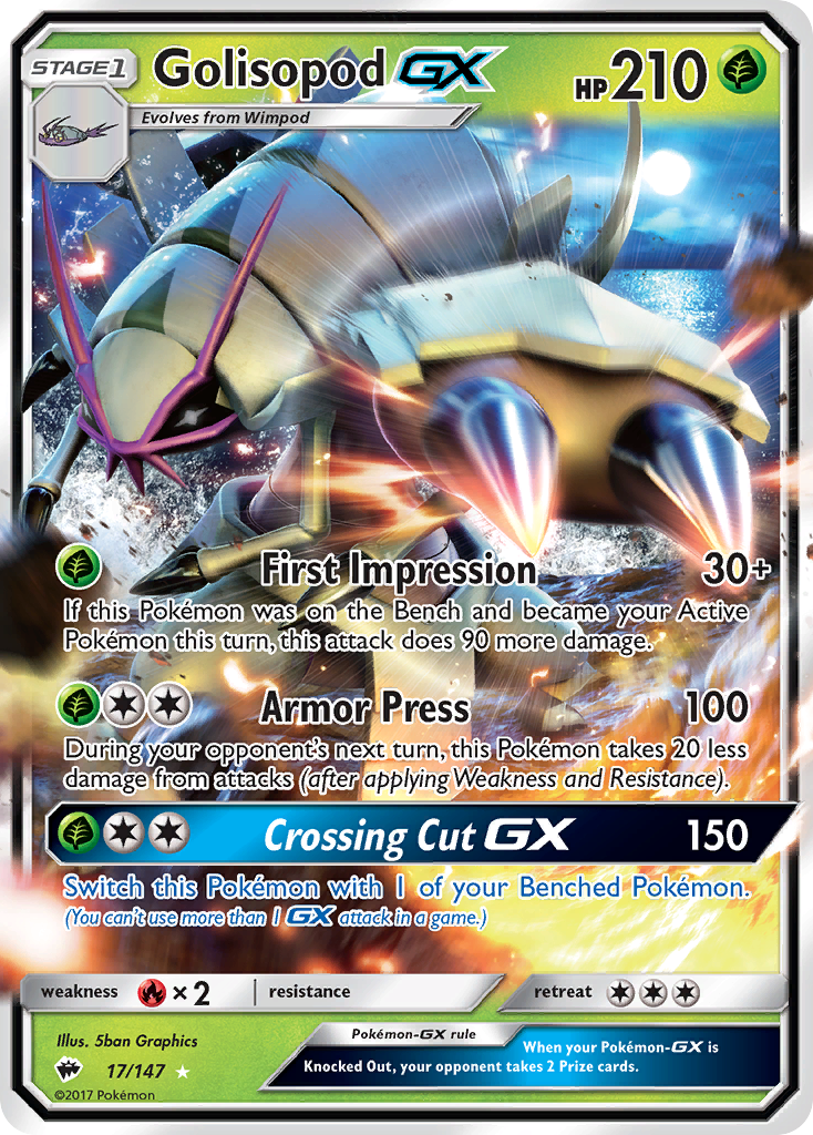 Golisopod GX (17/147) [Sun & Moon: Burning Shadows] | Jomio and Rueliete's Cards and Comics