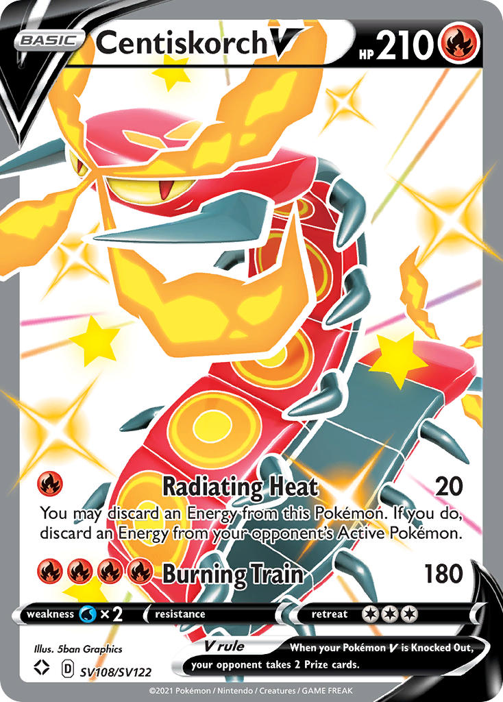 Centiskorch V (SV108/SV122) [Sword & Shield: Shining Fates] | Jomio and Rueliete's Cards and Comics