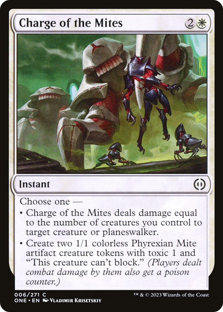 Charge of the Mites [Phyrexia: All Will Be One] | Jomio and Rueliete's Cards and Comics