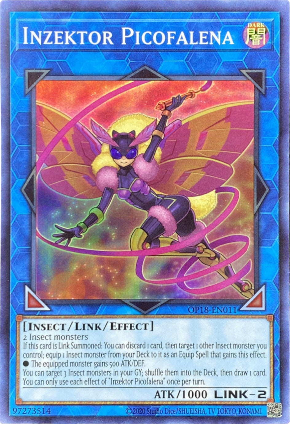 Inzektor Picofalena [OP18-EN011] Super Rare | Jomio and Rueliete's Cards and Comics