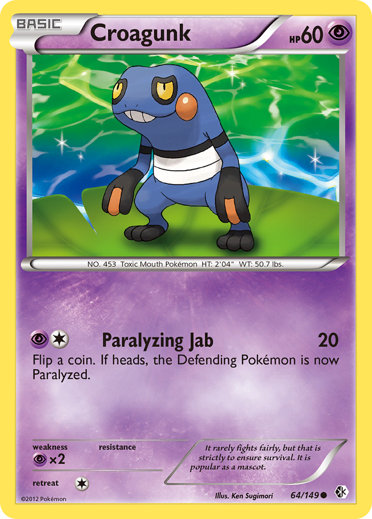 Croagunk (64/149) [Black & White: Boundaries Crossed] | Jomio and Rueliete's Cards and Comics