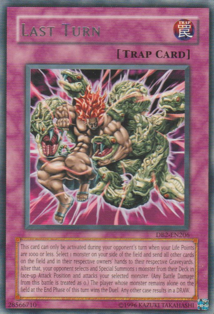 Last Turn [DB2-EN206] Rare | Jomio and Rueliete's Cards and Comics
