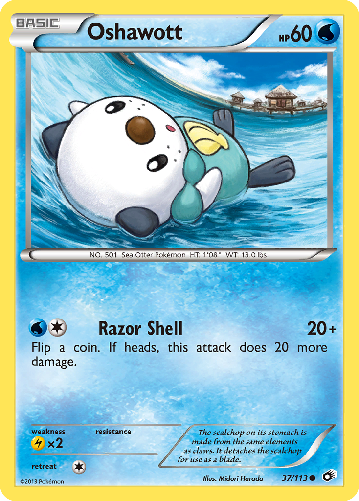 Oshawott (37/113) [Black & White: Legendary Treasures] | Jomio and Rueliete's Cards and Comics
