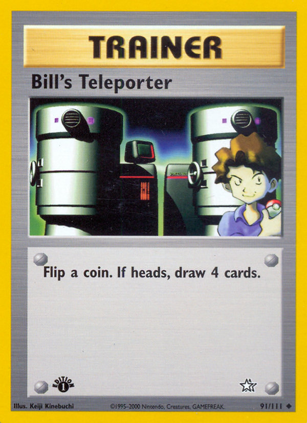 Bill's Teleporter (91/111) [Neo Genesis 1st Edition] | Jomio and Rueliete's Cards and Comics