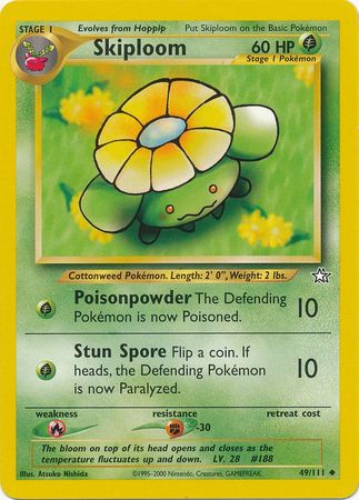 Skiploom (49/111) [Neo Genesis Unlimited] | Jomio and Rueliete's Cards and Comics