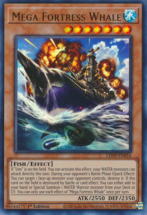 Mega Fortress Whale [LED9-EN016] Ultra Rare | Jomio and Rueliete's Cards and Comics