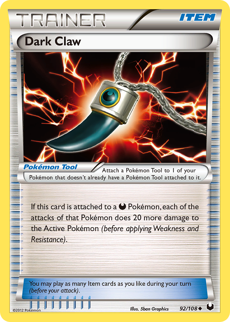 Dark Claw (92/108) [Black & White: Dark Explorers] | Jomio and Rueliete's Cards and Comics