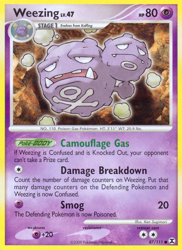 Weezing (87/111) [Platinum: Rising Rivals] | Jomio and Rueliete's Cards and Comics