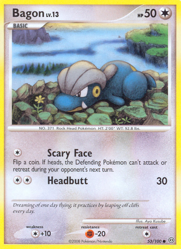 Bagon (53/100) [Diamond & Pearl: Stormfront] | Jomio and Rueliete's Cards and Comics
