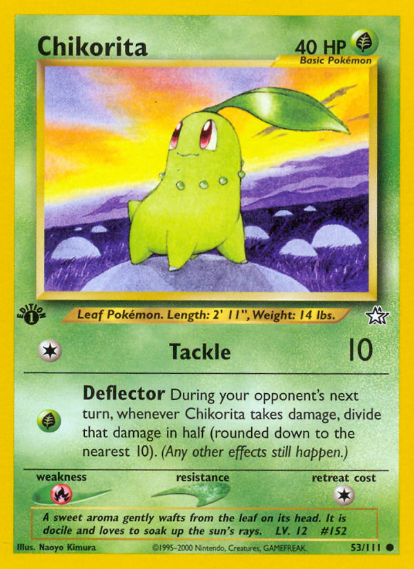 Chikorita (53/111) [Neo Genesis 1st Edition] | Jomio and Rueliete's Cards and Comics