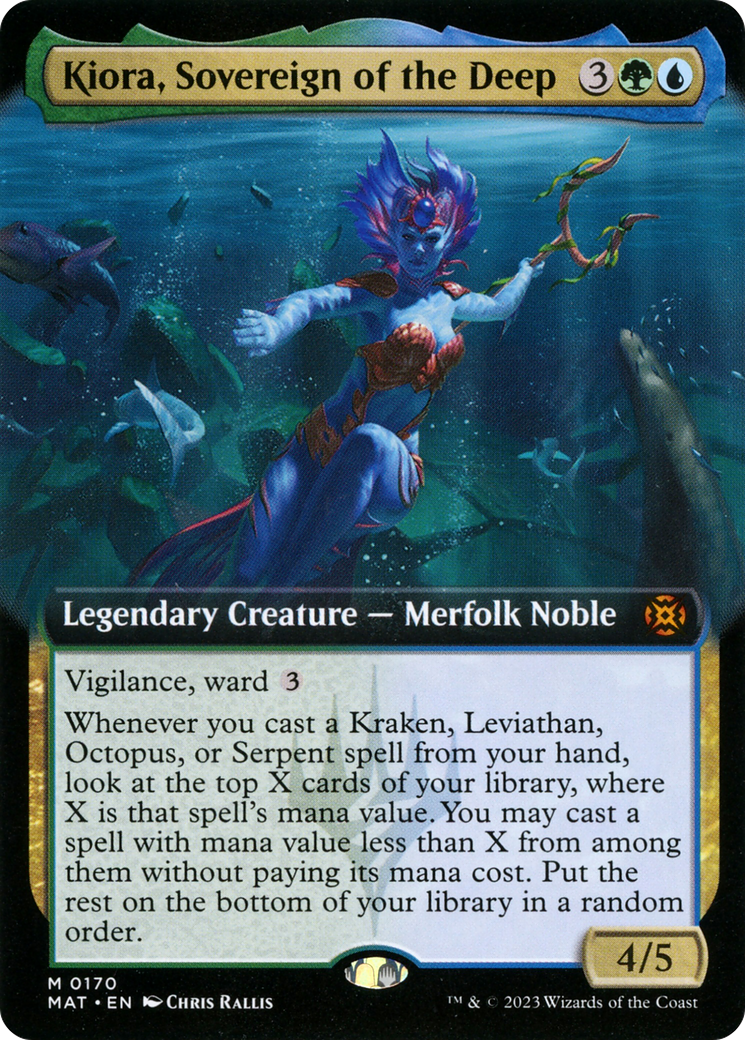 Kiora, Sovereign of the Deep (Extended Art) [March of the Machine: The Aftermath] | Jomio and Rueliete's Cards and Comics
