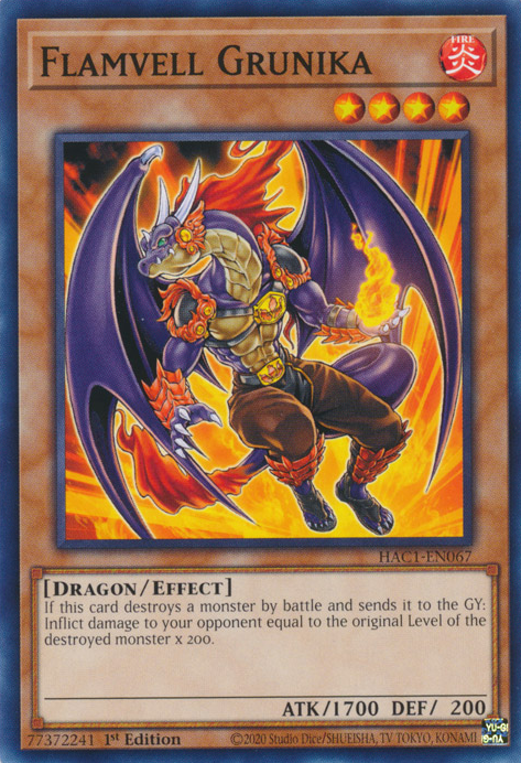 Flamvell Grunika [HAC1-EN067] Common | Jomio and Rueliete's Cards and Comics