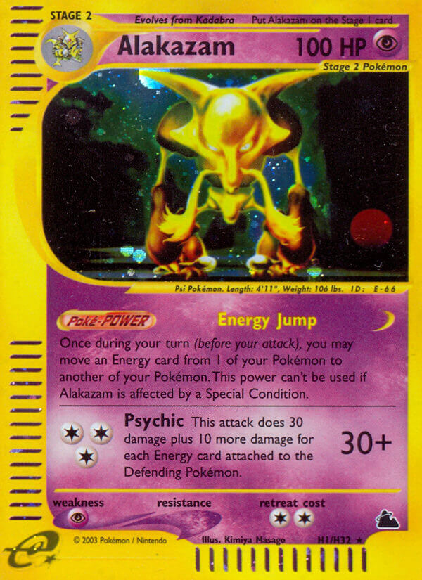 Alakazam (H1/H32) [Skyridge] | Jomio and Rueliete's Cards and Comics