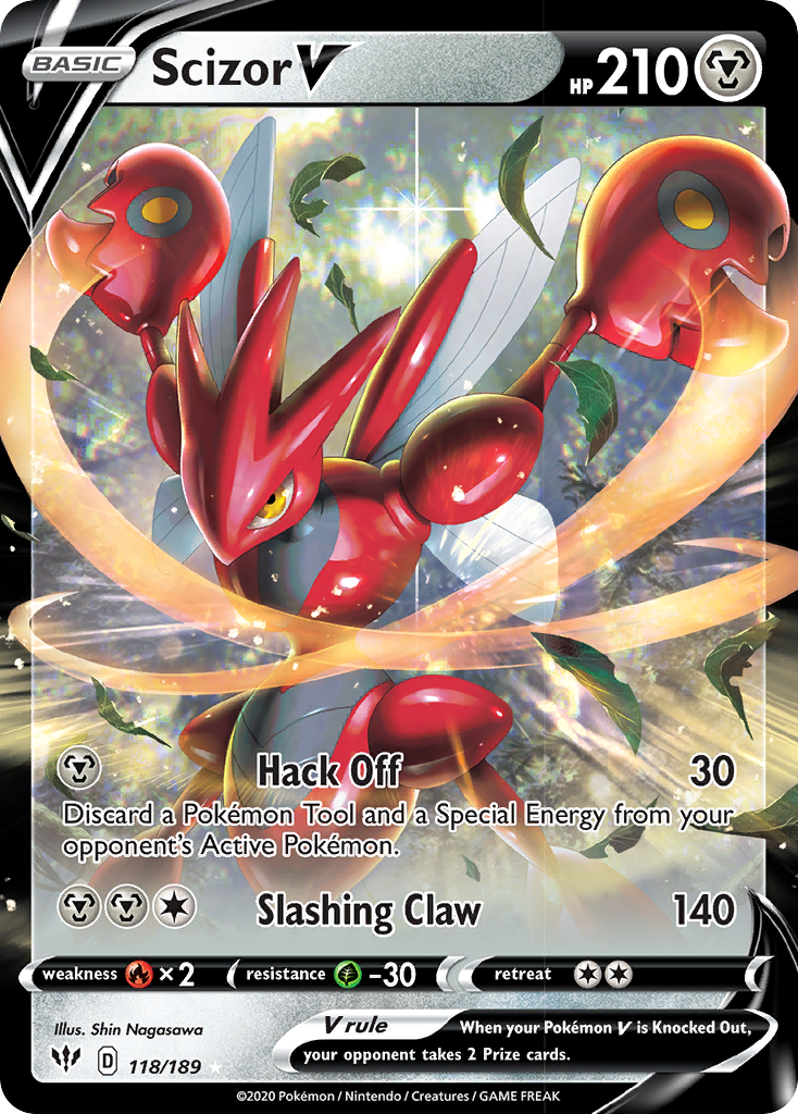 Scizor V (118/189) [Sword & Shield: Darkness Ablaze] | Jomio and Rueliete's Cards and Comics
