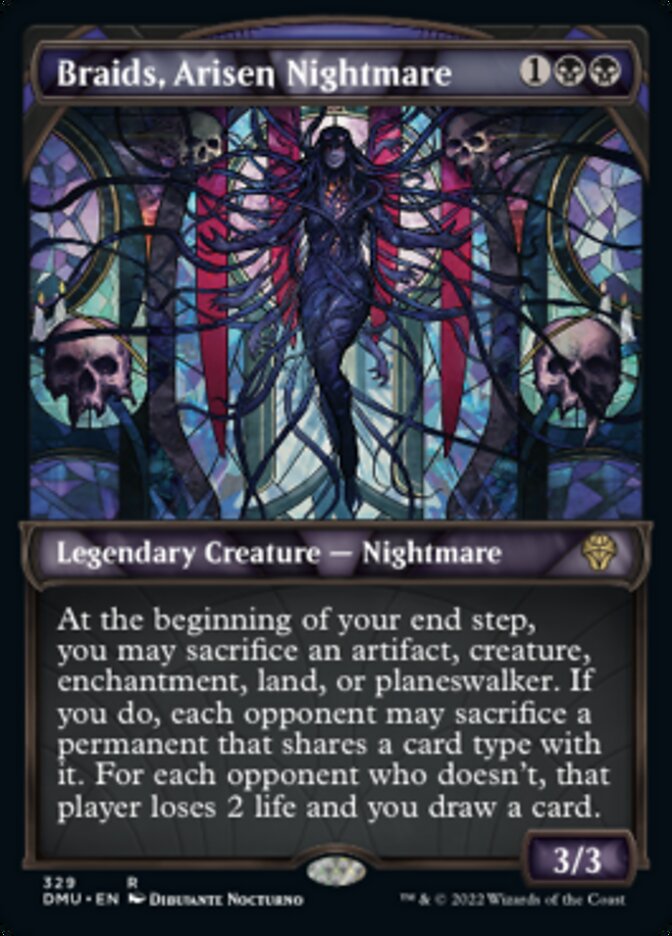 Braids, Arisen Nightmare (Showcase Textured) [Dominaria United] | Jomio and Rueliete's Cards and Comics