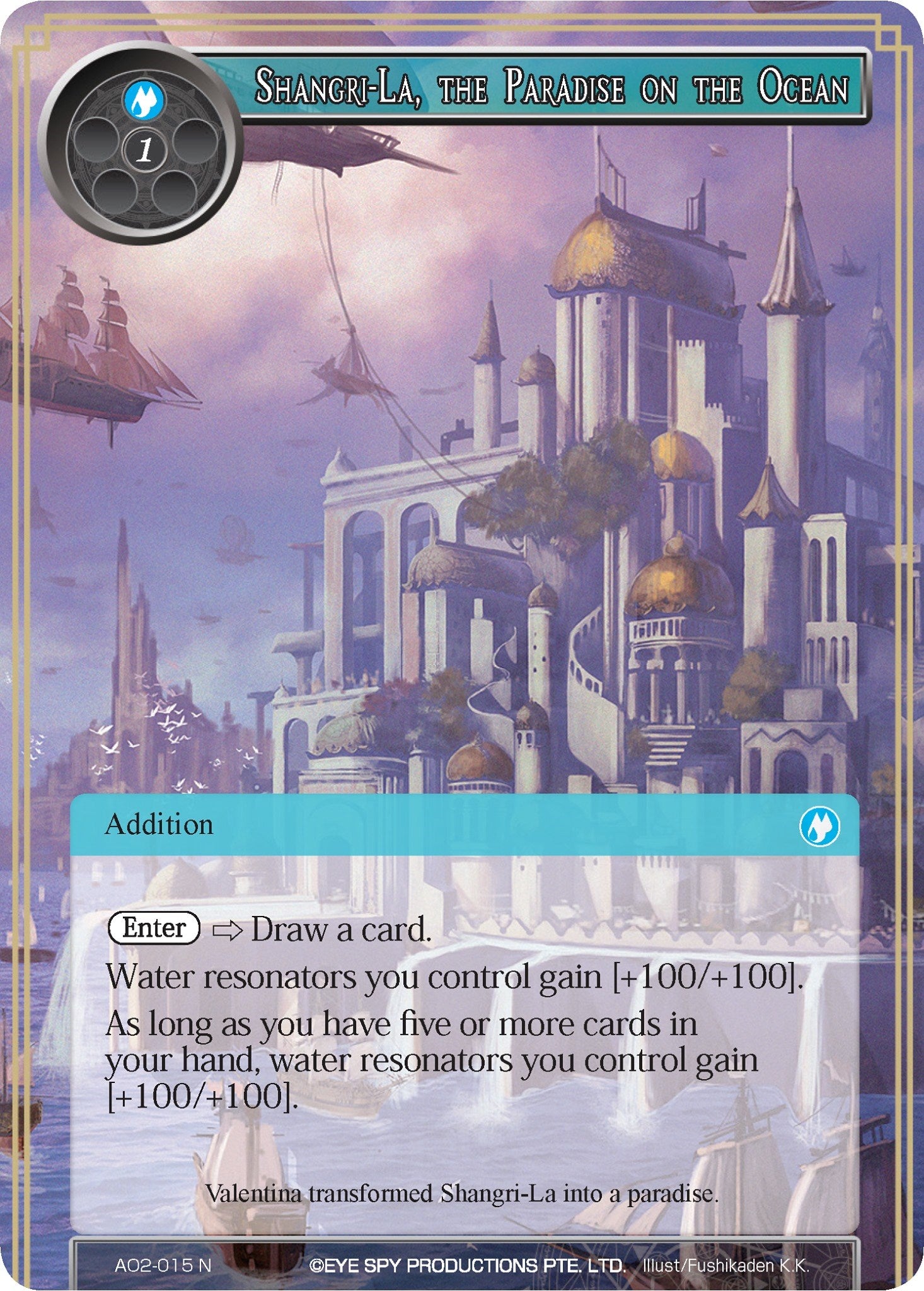 Shangri-La, the Paradise on the Ocean (AO2-015) [Alice Origin II] | Jomio and Rueliete's Cards and Comics