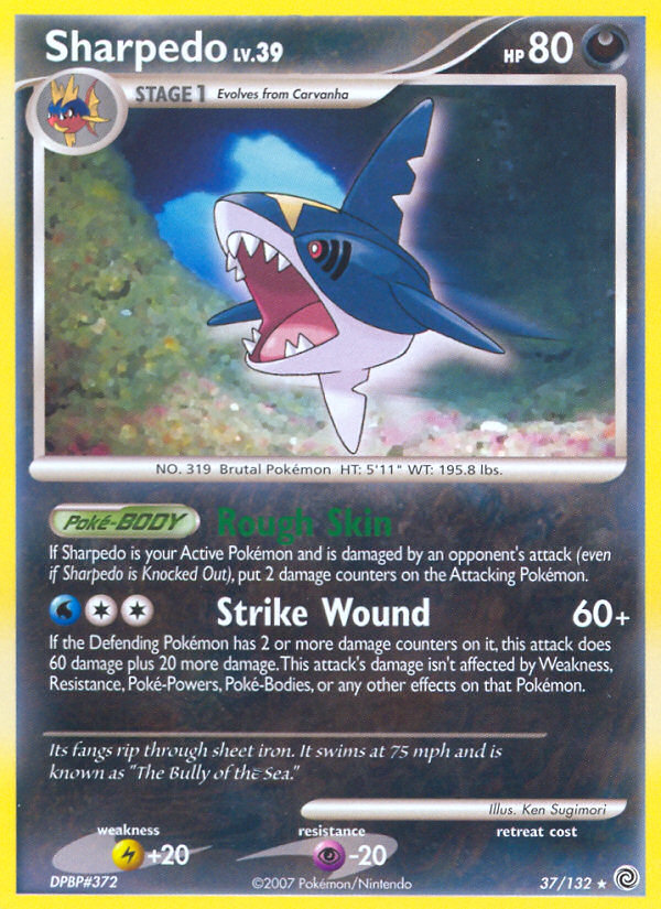 Sharpedo (37/132) [Diamond & Pearl: Secret Wonders] | Jomio and Rueliete's Cards and Comics